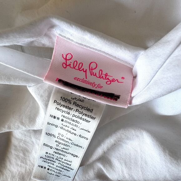 Pottery Barn Teen x Lilly Pulitzer Tropical Shell Clipped Jacquard Sham Pair - Picture 4 of 7